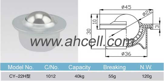 CY_22H ball transfer unit size