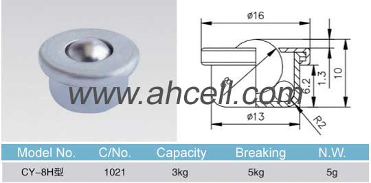 ball transfer unit size drawing