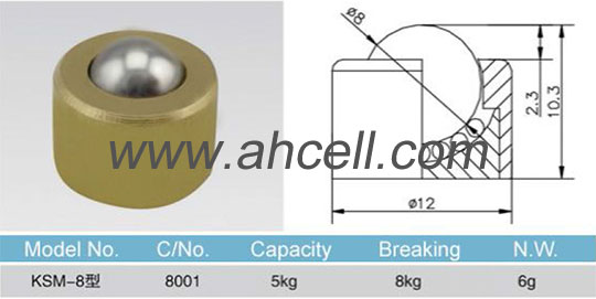 KSM-8 ball transfer unit size