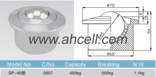 SP-45 ball transfer unit size